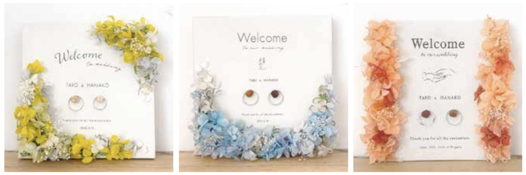 【RING PILLOW + WELCOME BOARD】